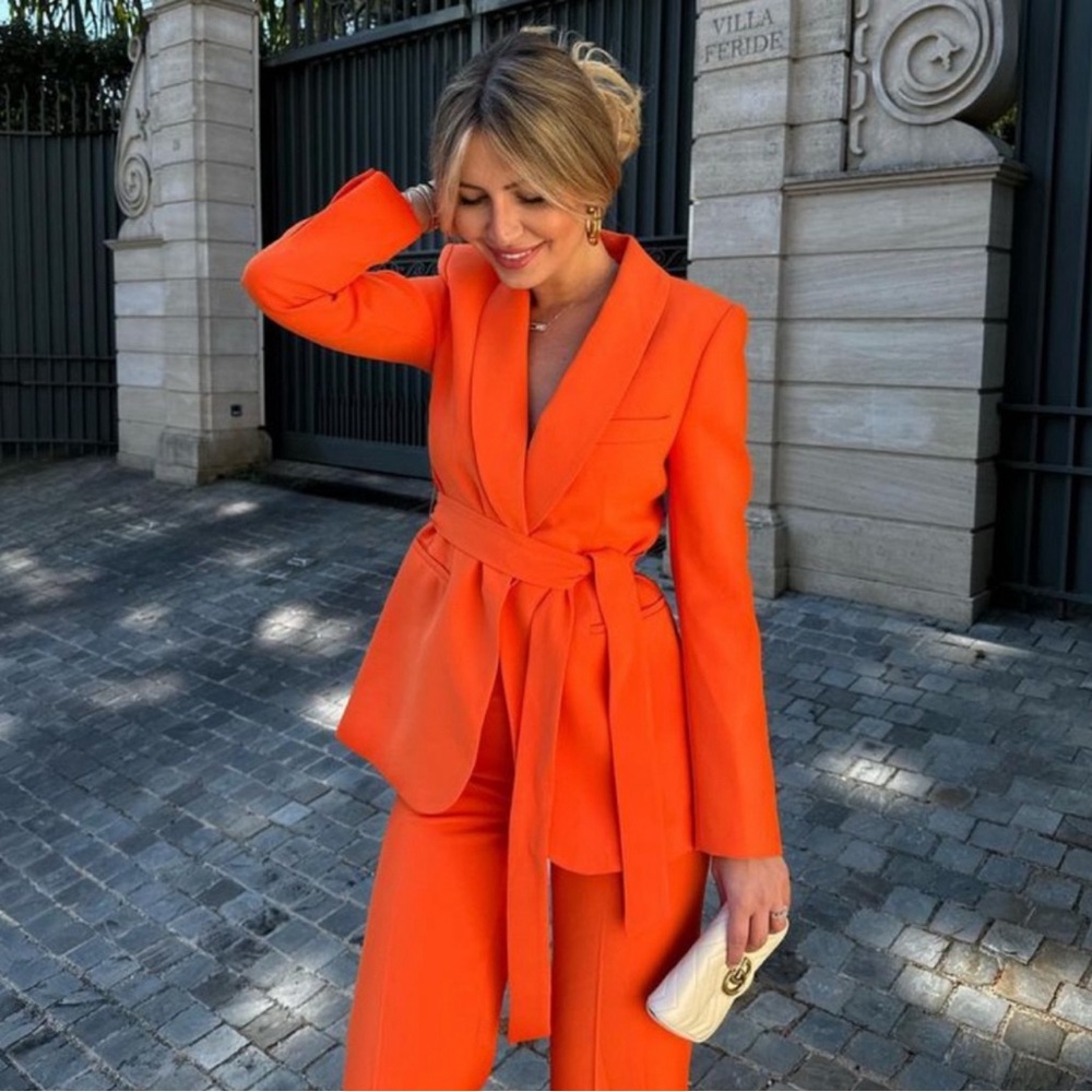 Zara Tangerine Pant Suit (NWT)